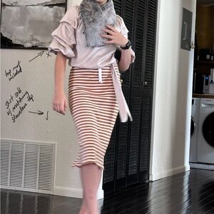 Striped Cotton Skirt and Sleeveless Top
